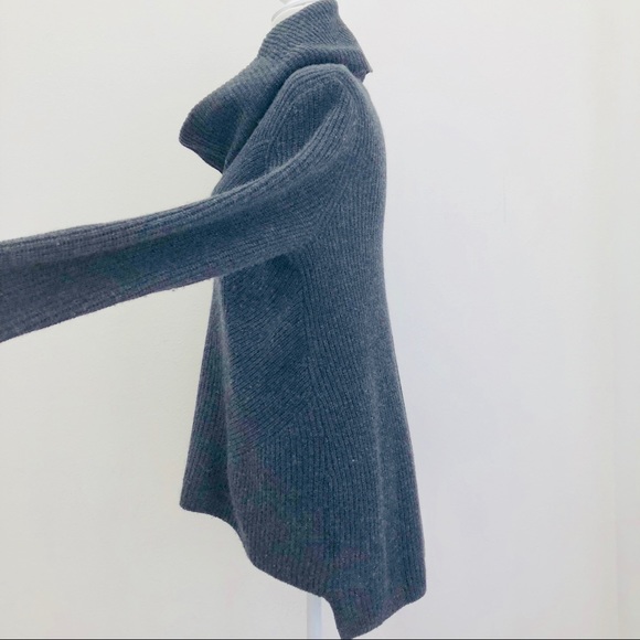 ⭐️Catherine Malandrino⭐️Cashmere Wool Blend Grey Cowl Neck Long Sweater Dress M - Picture 2 of 9
